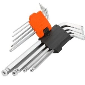 9 PCS BALL POINT EXTRA-LONG ARM HEX KEY SET